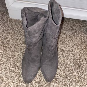 EXPRESS grey suede booties